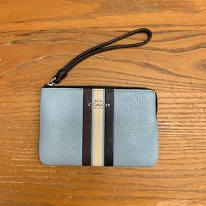 Light blue coach wristlet